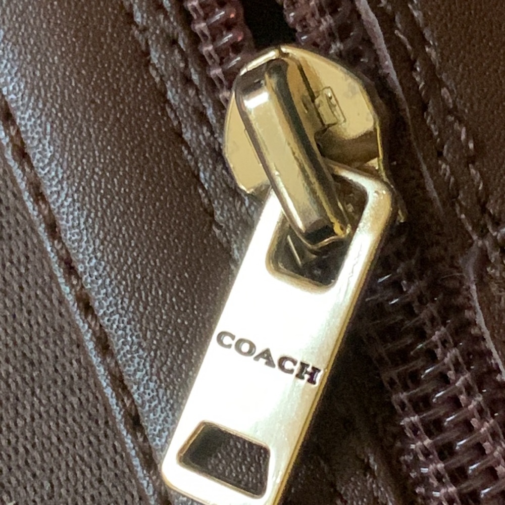 Coach Farrah Logo Buckle Tall Riding Boots in Brown - Picture 6 of 15